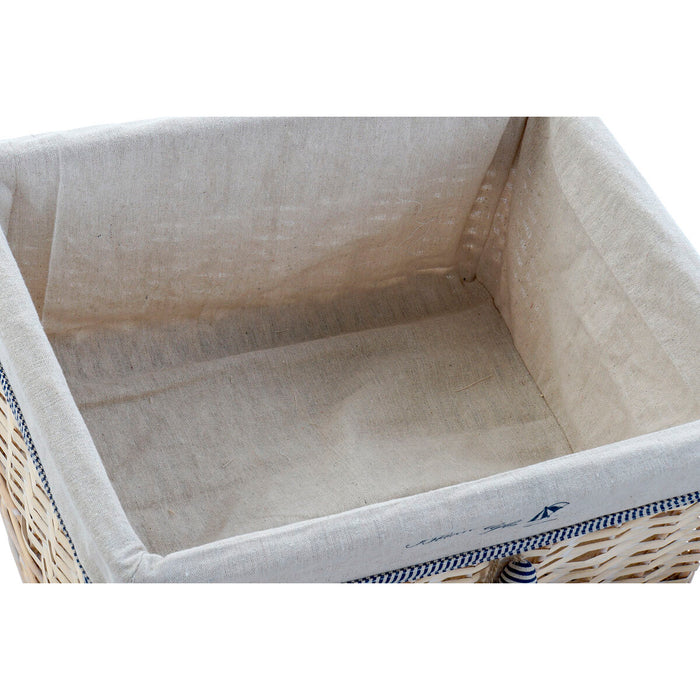 Set de Coșuri DKD Home Decor 48 x 38 x 13 cm Poliester Spirale (5 Unități)