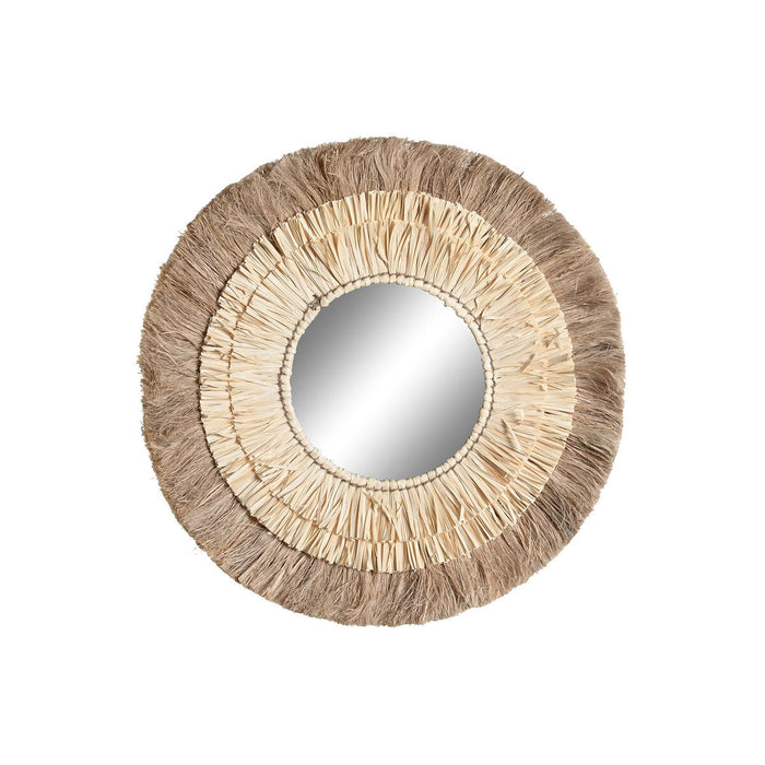 Oglindă de perete DKD Home Decor Natural Bali 70 x 70 x 70 cm 70 x 8 x 70 cm
