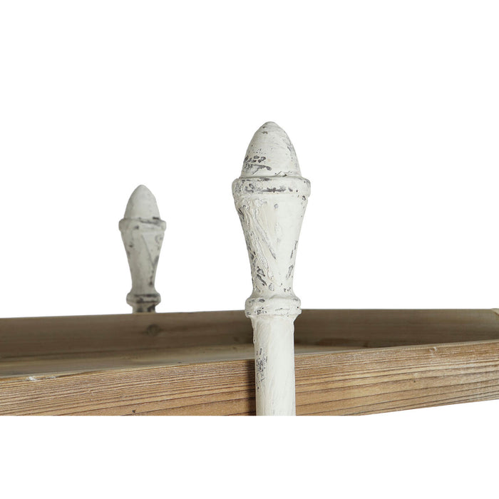 Raft DKD Home Decor Alb Natural Metal Brad Lemn de brad 40 % Metal 190 x 40 x 200 cm