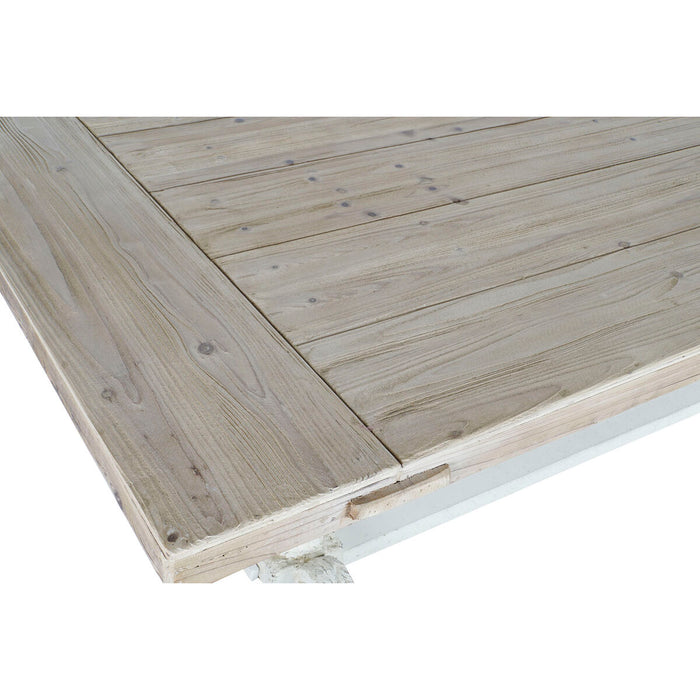 Masă de Sufragerie DKD Home Decor Alb Natural Brad 200 x 90 x 78 cm