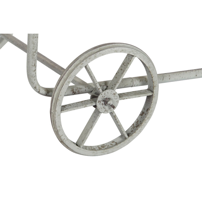 Masa laterală DKD Home Decor Gri Natural Metal Brad Lemn de brad 110 x 67 x 46 cm