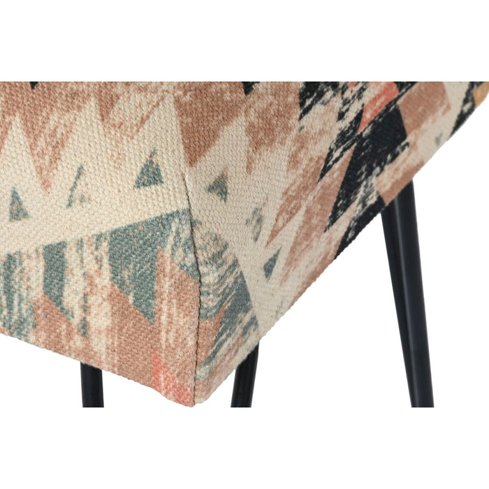 Banchetă DKD Home Decor 121 x 41 x 48 cm Negru Metal Multicolor