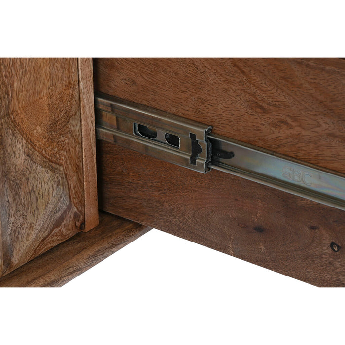 Servantă DKD Home Decor Natural Negru Metal Lemn de mango (140 x 40 x 82 cm)