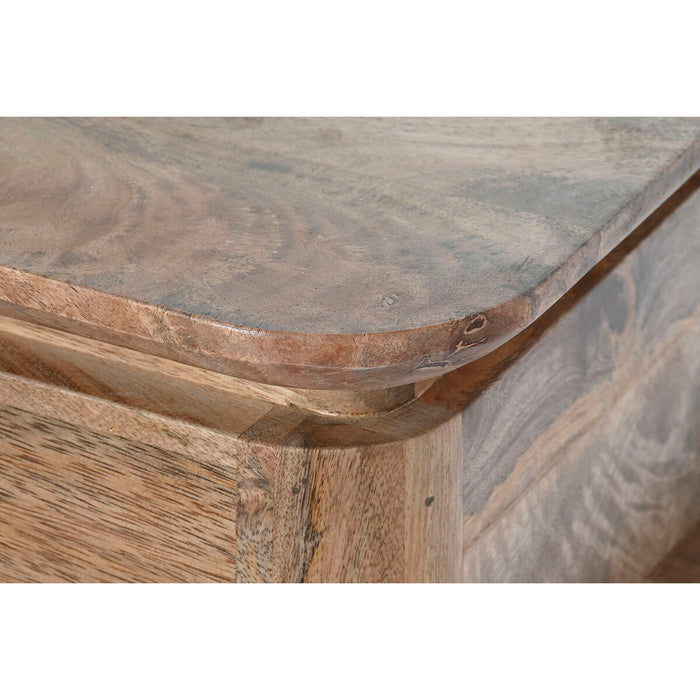 Consolă DKD Home Decor Natural Negru Metal Lemn de mango