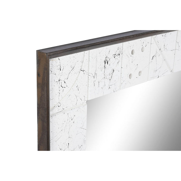 Oglindă de perete DKD Home Decor 130 x 4 x 70 cm Geam Alb Lemn de mango Modern