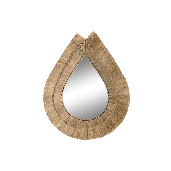 Oglindă de perete DKD Home Decor 62 x 5 x 80 cm Natural Lacrimă Iută