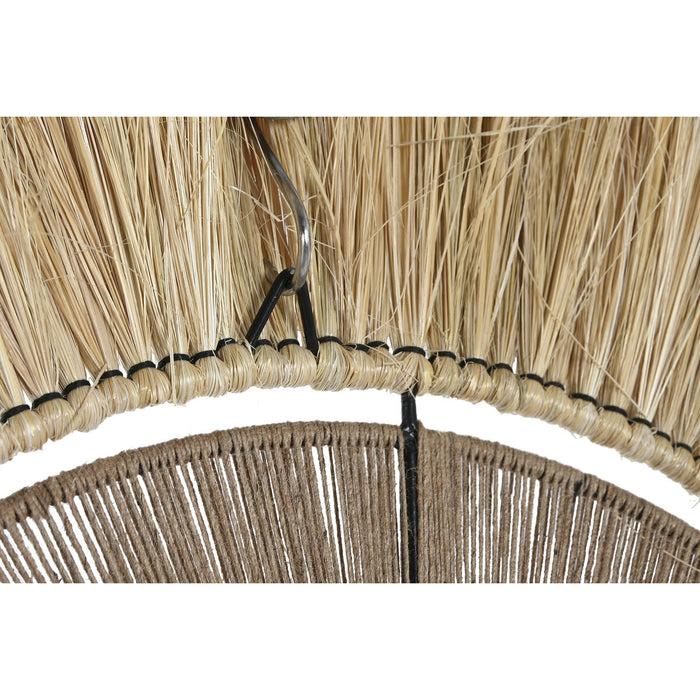 Oglindă de perete DKD Home Decor Natural 79 x 4 x 79 cm Bali Iută