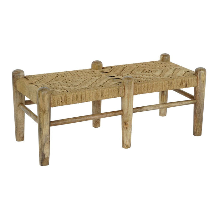 Banchetă DKD Home Decor 102 x 47 x 41 cm Ratan Lemn de mango