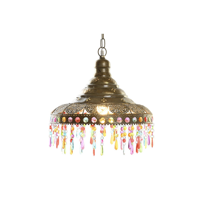 Lustră DKD Home Decor 37 x 37 x 38 cm Auriu* Metal Multicolor 50 W