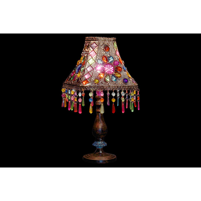 Lampă de masă DKD Home Decor Metal Cupru Multicolor 40 W 25 x 25 x 51 cm
