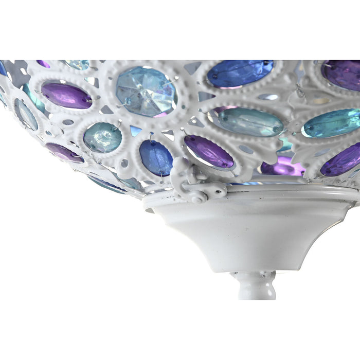 Lustră DKD Home Decor 28 x 28 x 44 cm Metal Alb Multicolor 50 W