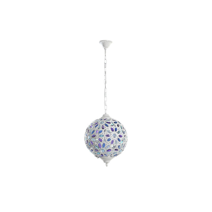 Lustră DKD Home Decor 28 x 28 x 44 cm Metal Alb Multicolor 50 W