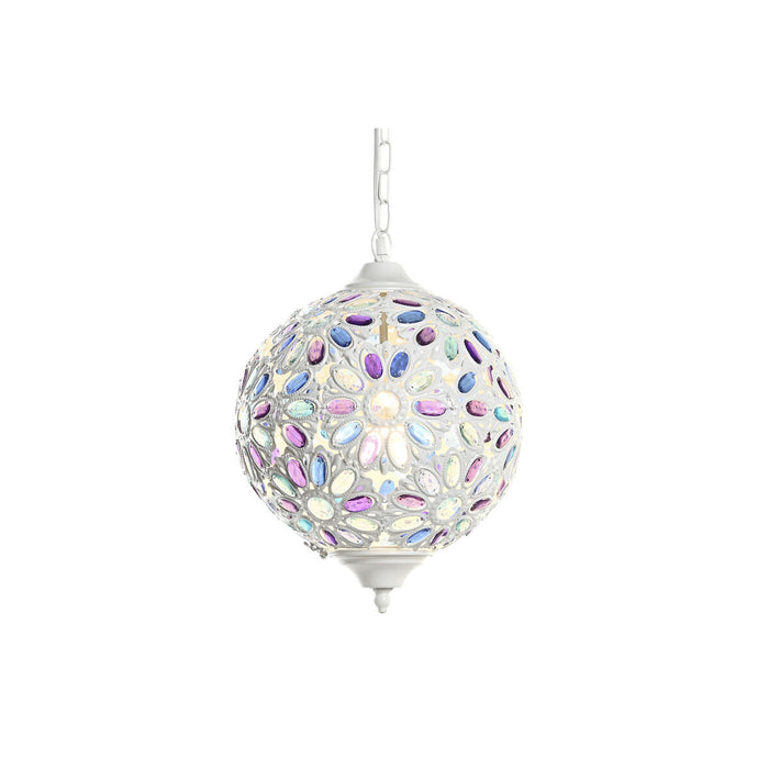 Lustră DKD Home Decor 28 x 28 x 44 cm Metal Alb Multicolor 50 W