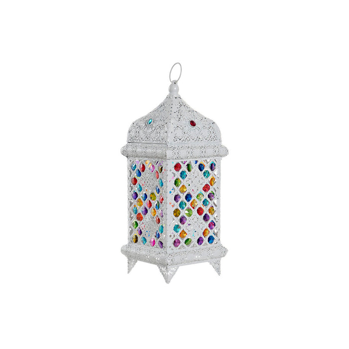 Lampă de masă DKD Home Decor 18 x 18 x 46 cm Metal Alb Multicolor 220 V 50 W
