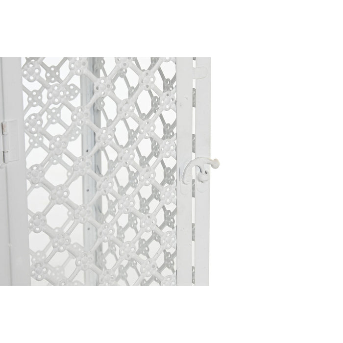 Felinar DKD Home Decor 24 x 24 x 74 cm Finisaj învechit Geam Metal Alb Arab