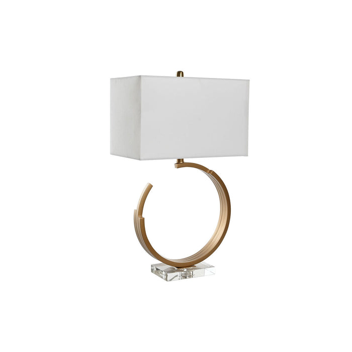 Lampă de masă DKD Home Decor 40 x 23 x 68 cm Geam Auriu* Metal Transparent Alb 40 W 240 V