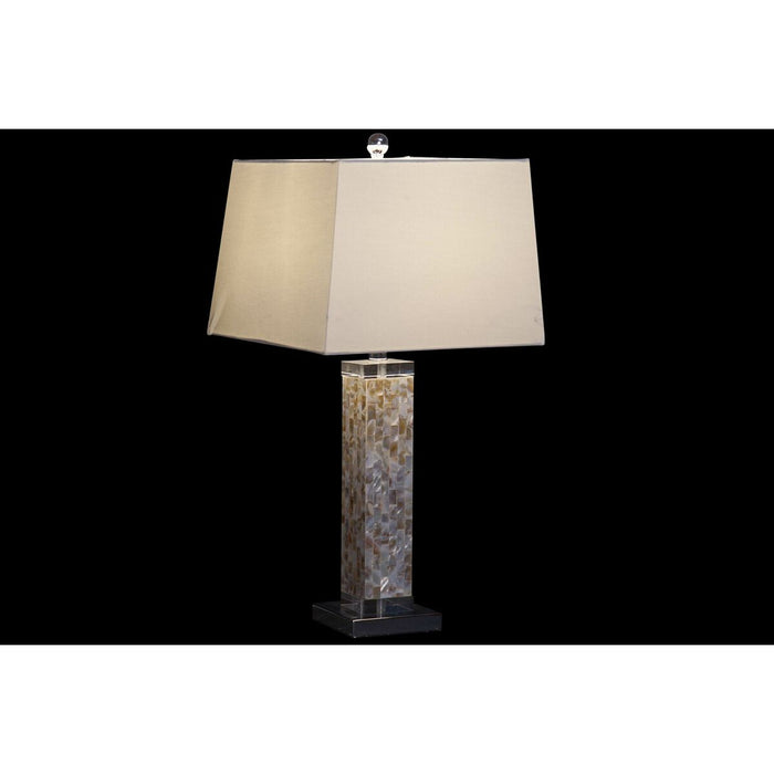 Lampă de masă DKD Home Decor Geam Gri Alb 220 V 36 x 36 x 70 cm 60 W