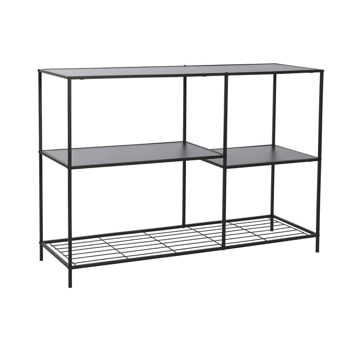 Raft DKD Home Decor 100 x 30 x 70 cm Negru Metal Maro Lemn MDF