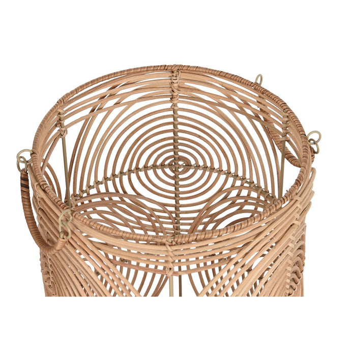 Set de Coșuri DKD Home Decor Natural Maro Deschis Tropical 45 x 45 x 57 cm