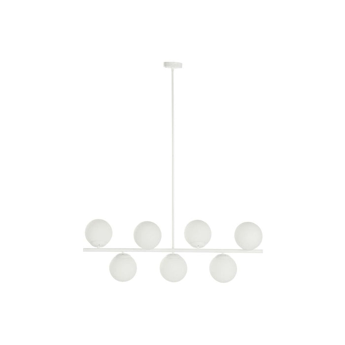 Lustră DKD Home Decor 98 x 45 x 30 cm Geam Metal Alb 50 W