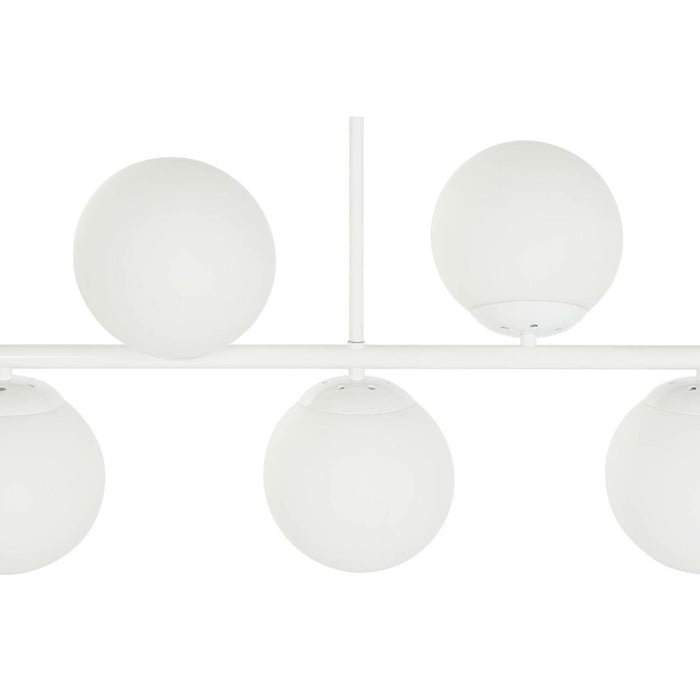 Lustră DKD Home Decor 98 x 45 x 30 cm Geam Metal Alb 50 W