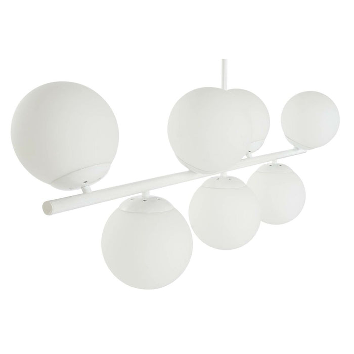 Lustră DKD Home Decor 98 x 45 x 30 cm Geam Metal Alb 50 W