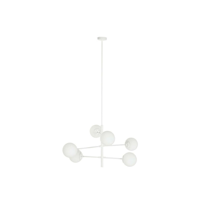 Lustră DKD Home Decor 96 x 73 x 50 cm Geam Metal Alb 50 W
