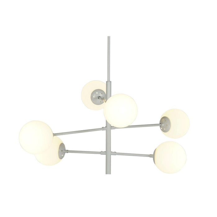 Lustră DKD Home Decor 96 x 73 x 50 cm Geam Metal Alb 50 W