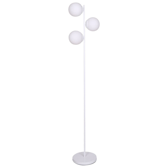Lampă cu Picior DKD Home Decor 35 x 25 x 167 cm Geam Metal Alb 220 V 50 W
