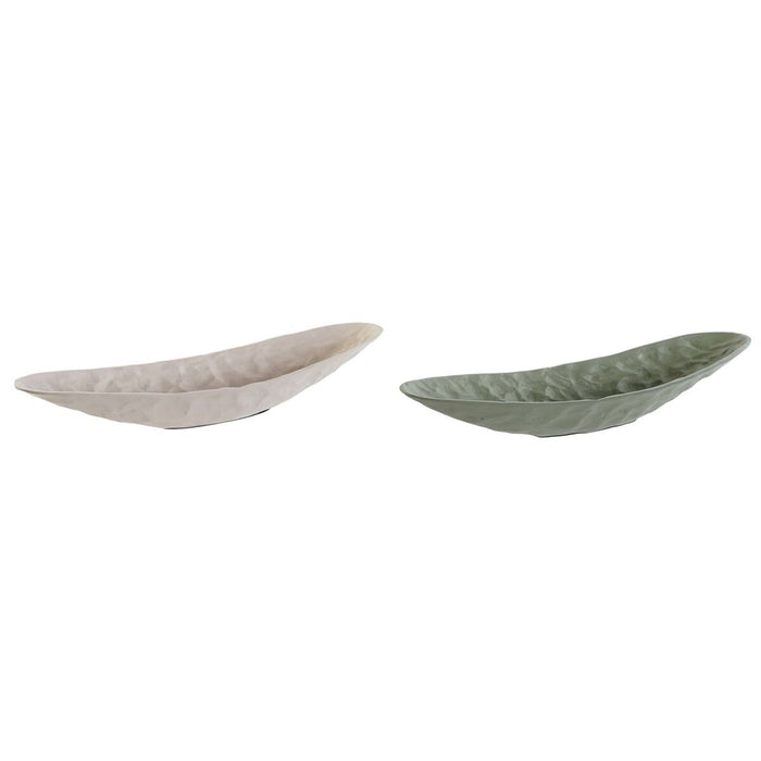 Decorațiune pentru Centrul Mesei DKD Home Decor Alb Verde Urban 59 x 17 x 11 cm (2 Unități)