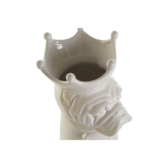 Suport pentru umbrele DKD Home Decor Alb Dolomite Modern Câine 24 x 24 x 54 cm