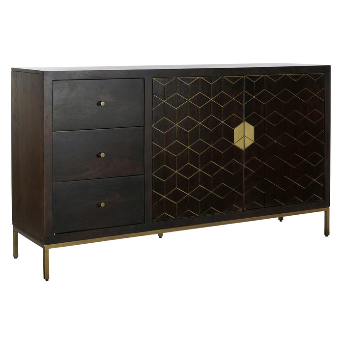 Servantă DKD Home Decor Negru Auriu* Maro închis 160 x 40 x 90 cm
