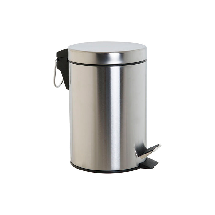 Coș de gunoi pentru hârtie cu pedală DKD Home Decor Argintiu 3 L