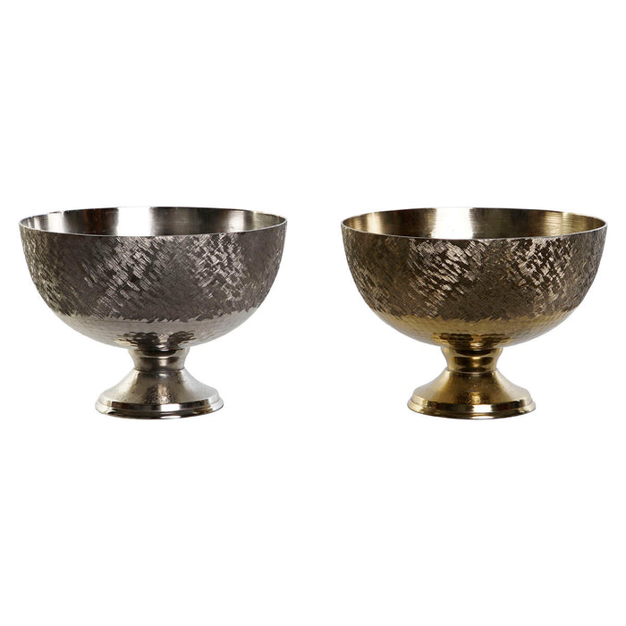 Decorațiune pentru Centrul Mesei DKD Home Decor Auriu* Argintiu Modern 25 x 25 x 18 cm (2 Unități)