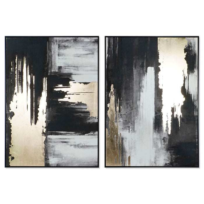 Tablou DKD Home Decor Abstract Modern 100 x 4 x 140 cm (2 Unități)