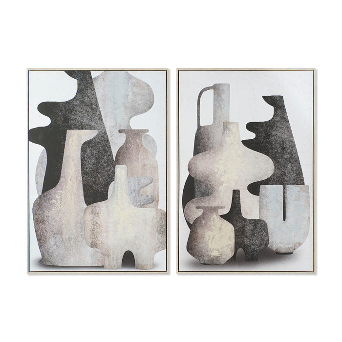 Tablou DKD Home Decor Vază Scandinav 84 x 4,5 x 123 cm (2 Unități)