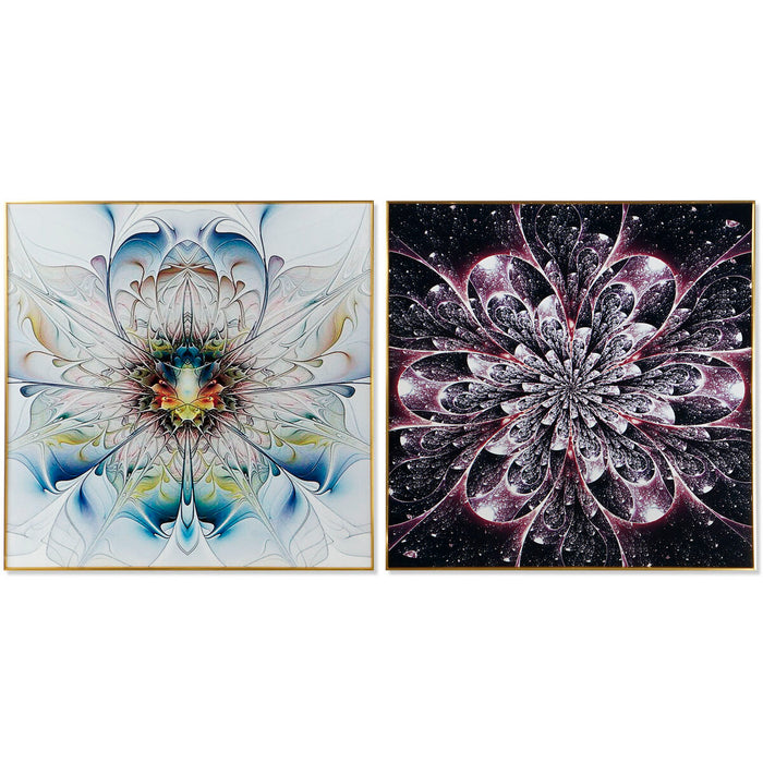 Tablou DKD Home Decor 80 x 3 x 80 cm (2 Unități)