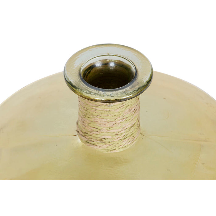 Vază DKD Home Decor Chihlimbar Въже Sticlă Temperată 35 x 35 x 45 cm