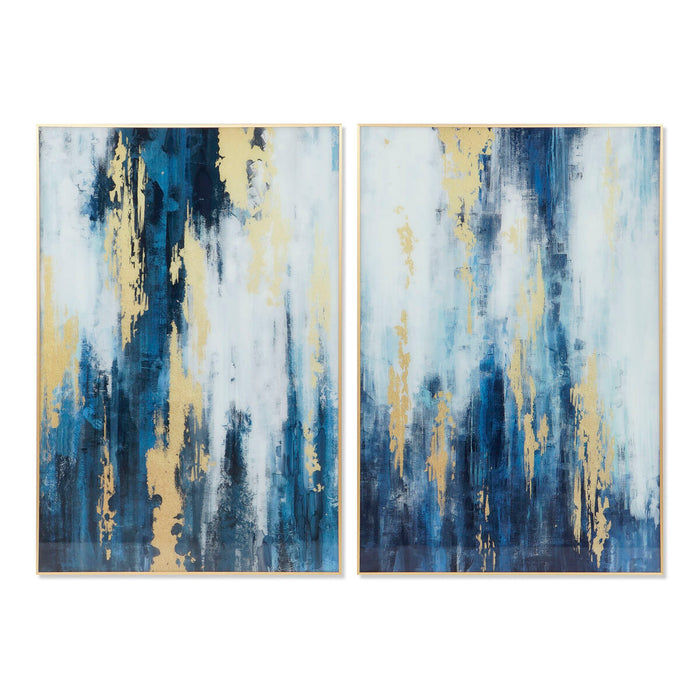 Tablou DKD Home Decor 80 x 2,5 x 120 cm Abstract Modern (2 Unități)