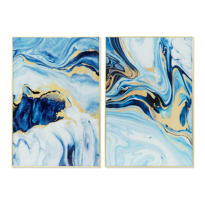 Tablou DKD Home Decor 80 x 2,5 x 120 cm Abstract Modern (2 Unități)