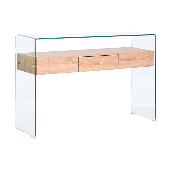 Consolă DKD Home Decor Transparent Maro Deschis Geam Lemn MDF 120 x 35 x 80 cm