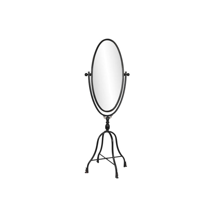Oglindă independentă DKD Home Decor Negru Metal Geam 61 x 62 x 174 cm