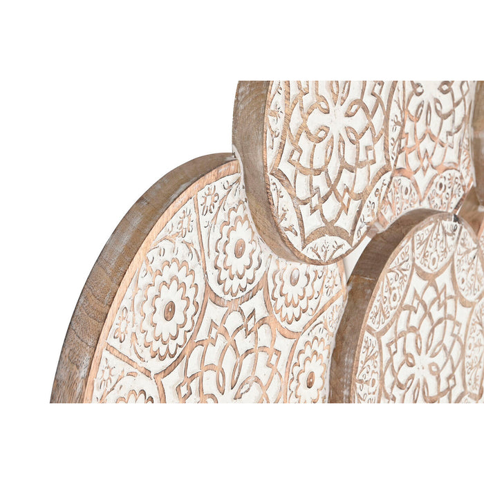 Decorațiune de Perete Home ESPRIT Alb Natural Finisaj învechit 86 x 4 x 64 cm