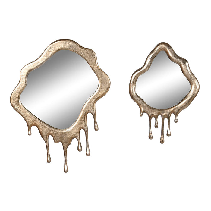 Set de Oglinzi Home ESPRIT Auriu* Aluminiu Oglindă 57 x 3 x 75 cm