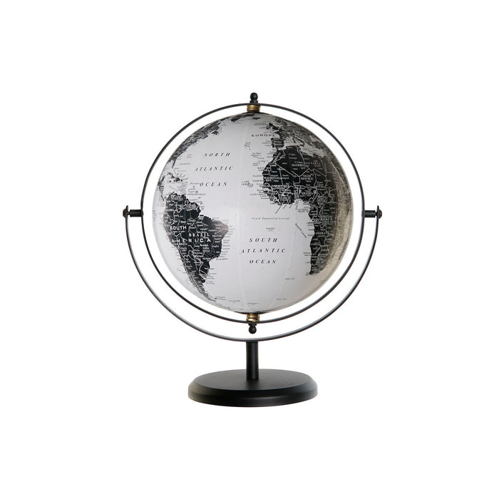 Glob Pământesc Home ESPRIT Alb Negru PVC Fier 24 x 20 x 30 cm