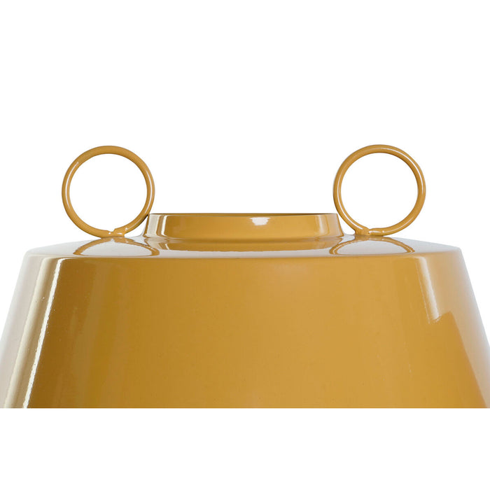 Vază Home ESPRIT Muştar Teracotă Fier Lăcuit 31 x 31 x 23 cm (2 Unități)