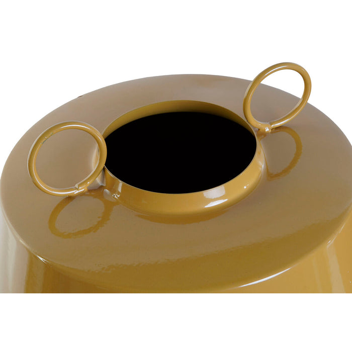 Vază Home ESPRIT Muştar Teracotă Fier Lăcuit 31 x 31 x 23 cm (2 Unități)