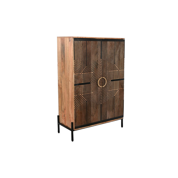 Dulap Home ESPRIT Negru Auriu* Natural Lemn 85 x 38 x 134 cm
