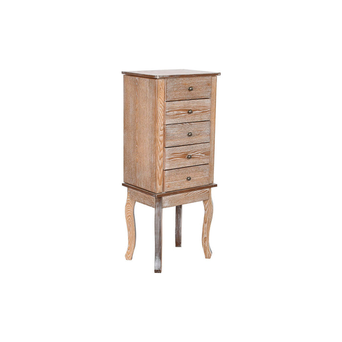 Suport de Bijuterii cu Picior Home ESPRIT Natural Oglindă Lemn MDF 37 x 28 x 91,5 cm