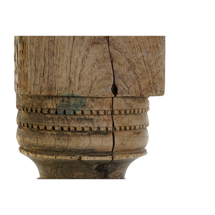 Suport de Lumânări Home ESPRIT Natural Lemn 8 x 8 x 50 cm (2 Unități)